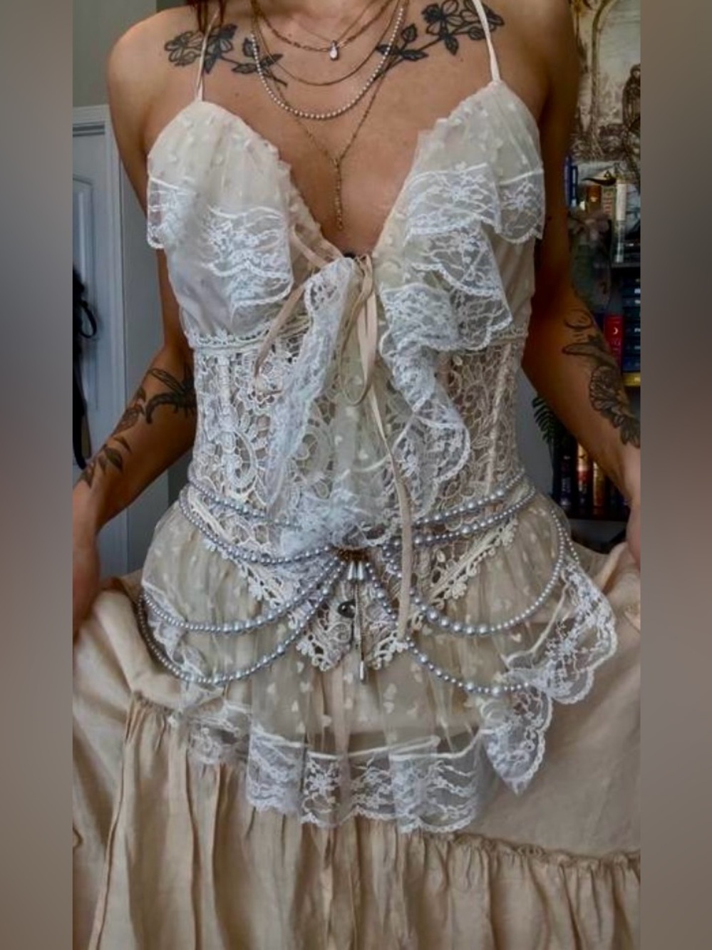 Intimately by Free People ~ Sweet Sugar Bodysuit ~ Ivory ~ Small ~ *NWT* - Picture 11 of 13